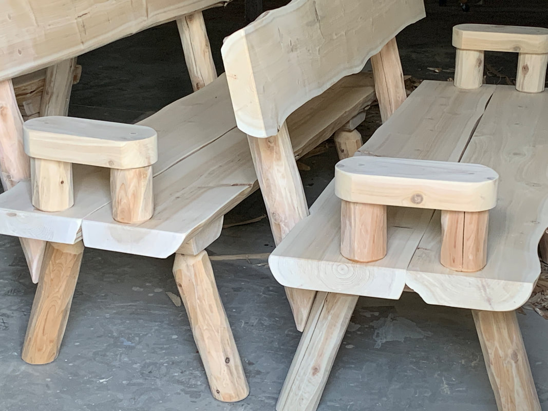 Custom Log Benches